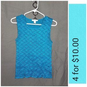 Dress Barn Medium Teal Crinkle Blouse